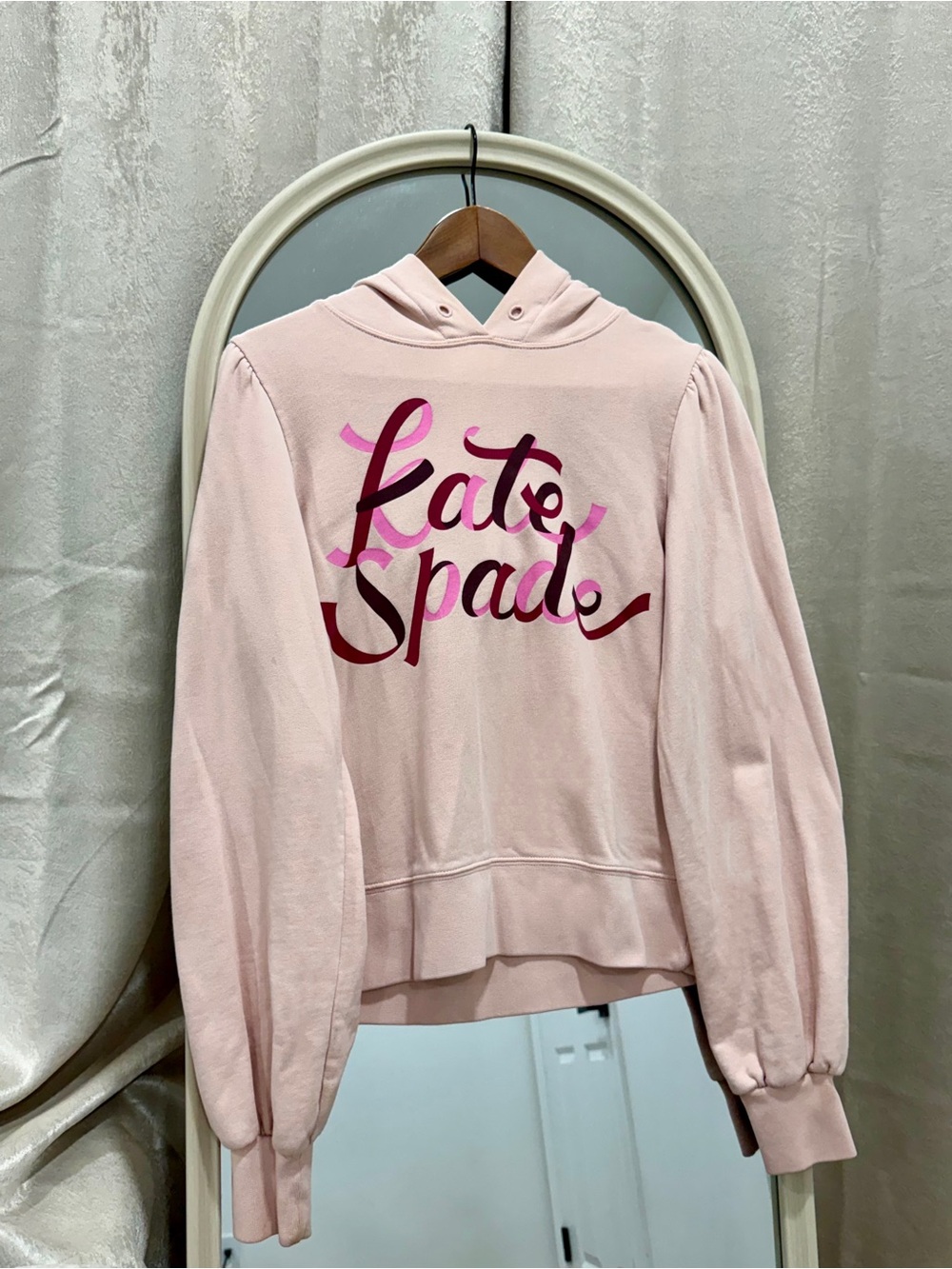kate spade Pale Pink Hoodie with Script Logo